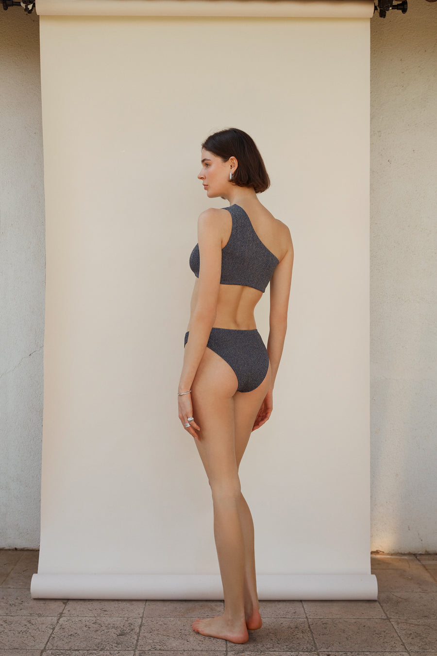 Bernadette Shiny Rib Navyblue Bikini