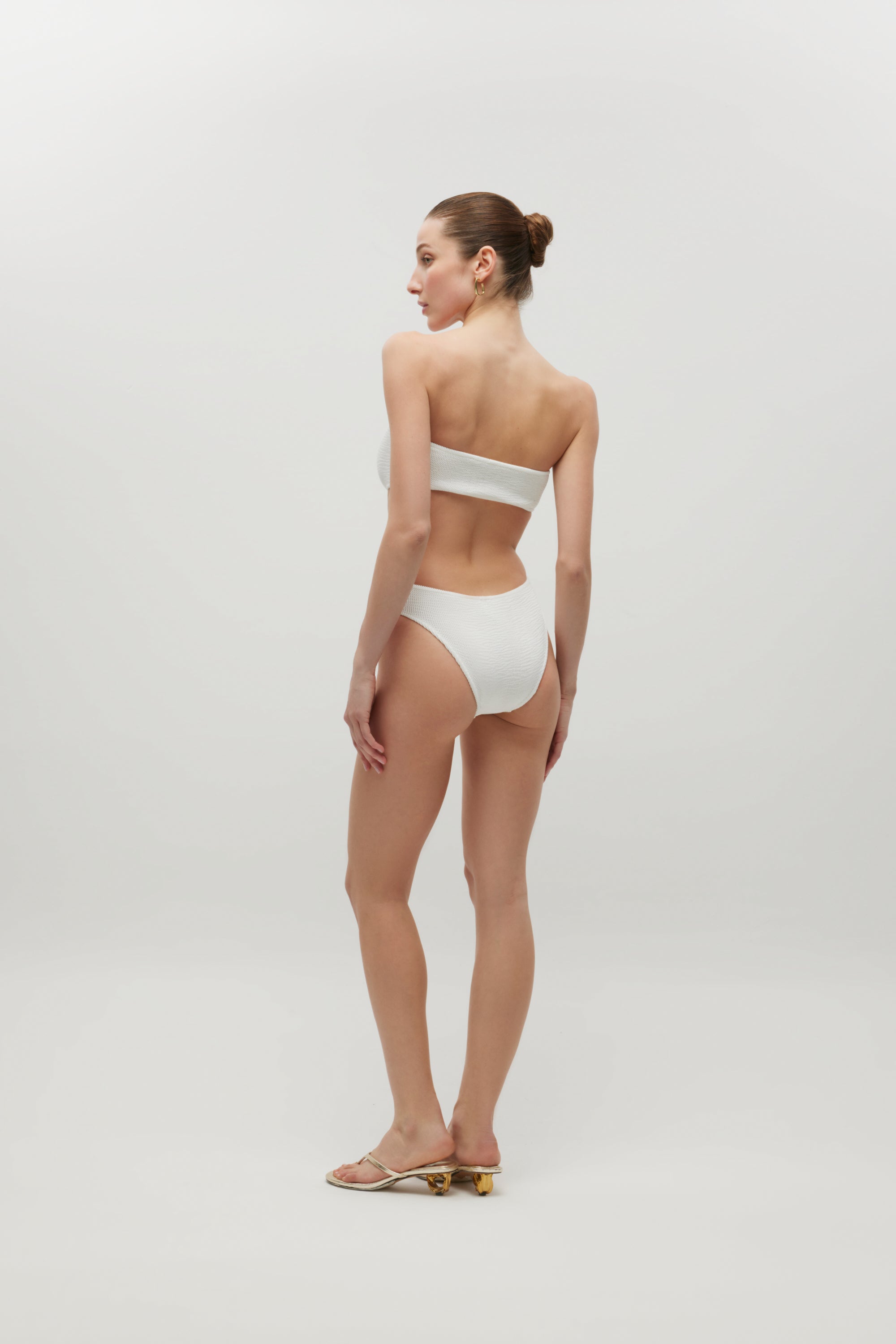 Eliza White Crinkle Swimsuit