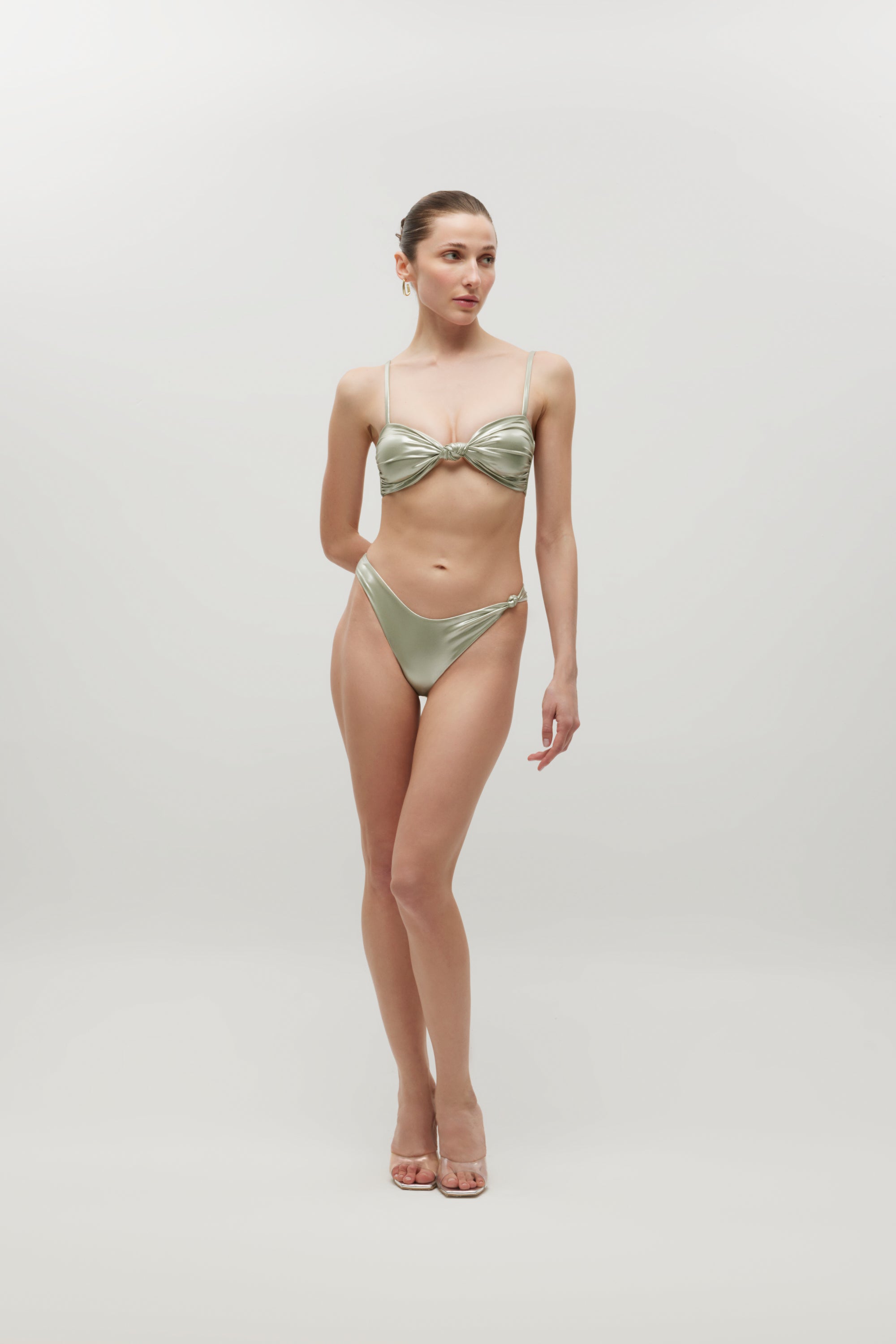 Angele Grey Shiny Bikini