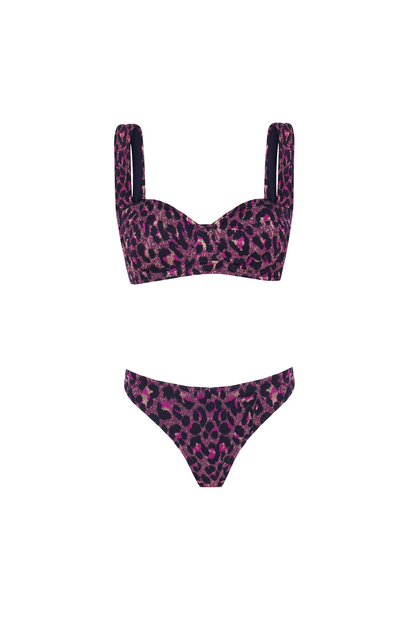 Sylvie Pink Leopard Textured Bikini