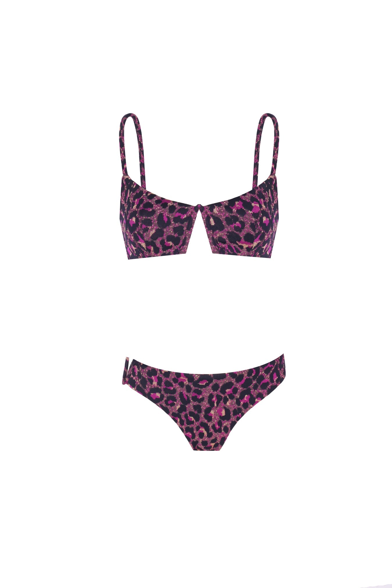 Pauline Pink Leopard Textured Bikini