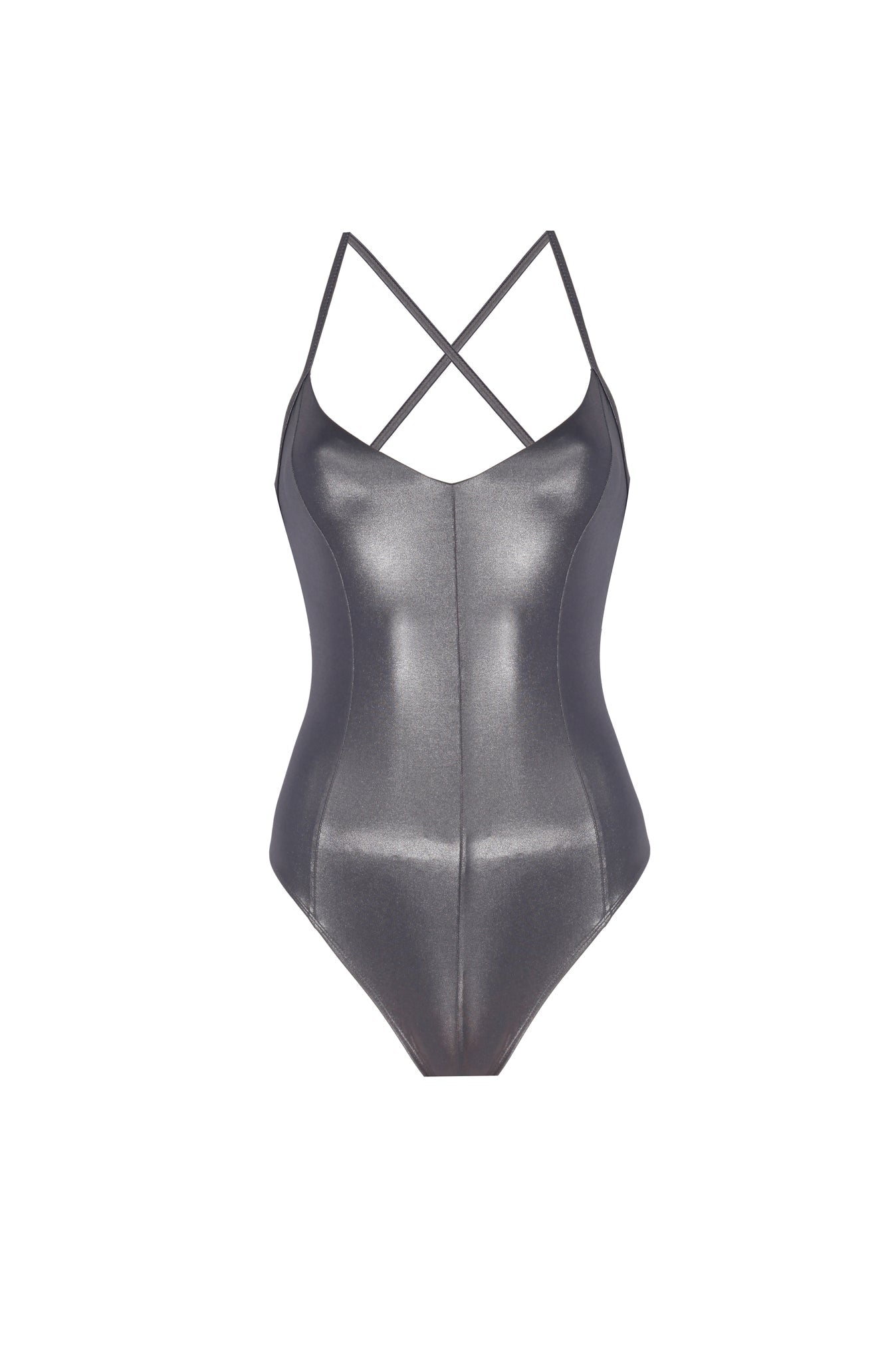 Alicia Black Shiny Swimsuit