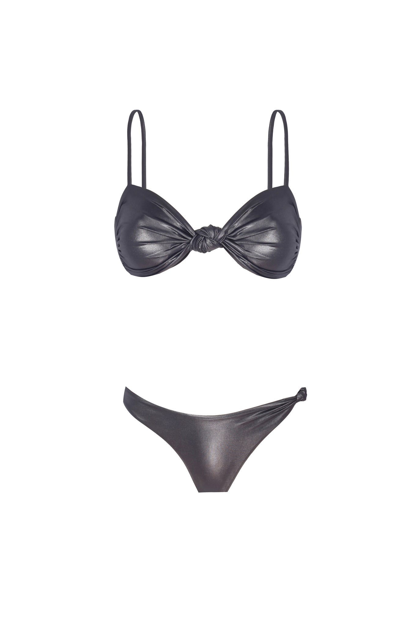 Angele Black Shiny Bikini