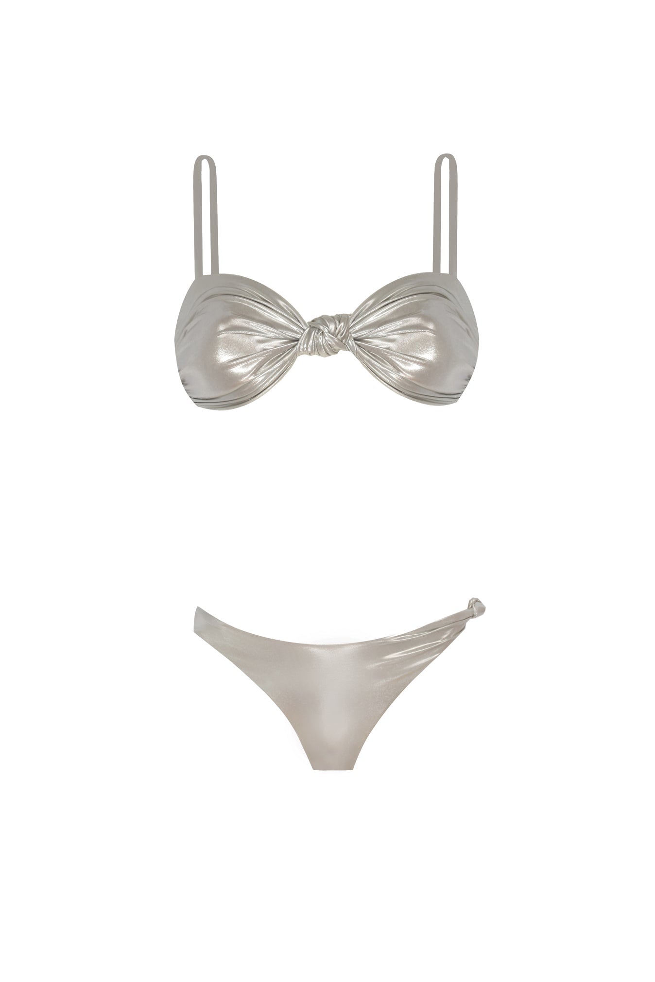 Angele Grey Shiny Bikini