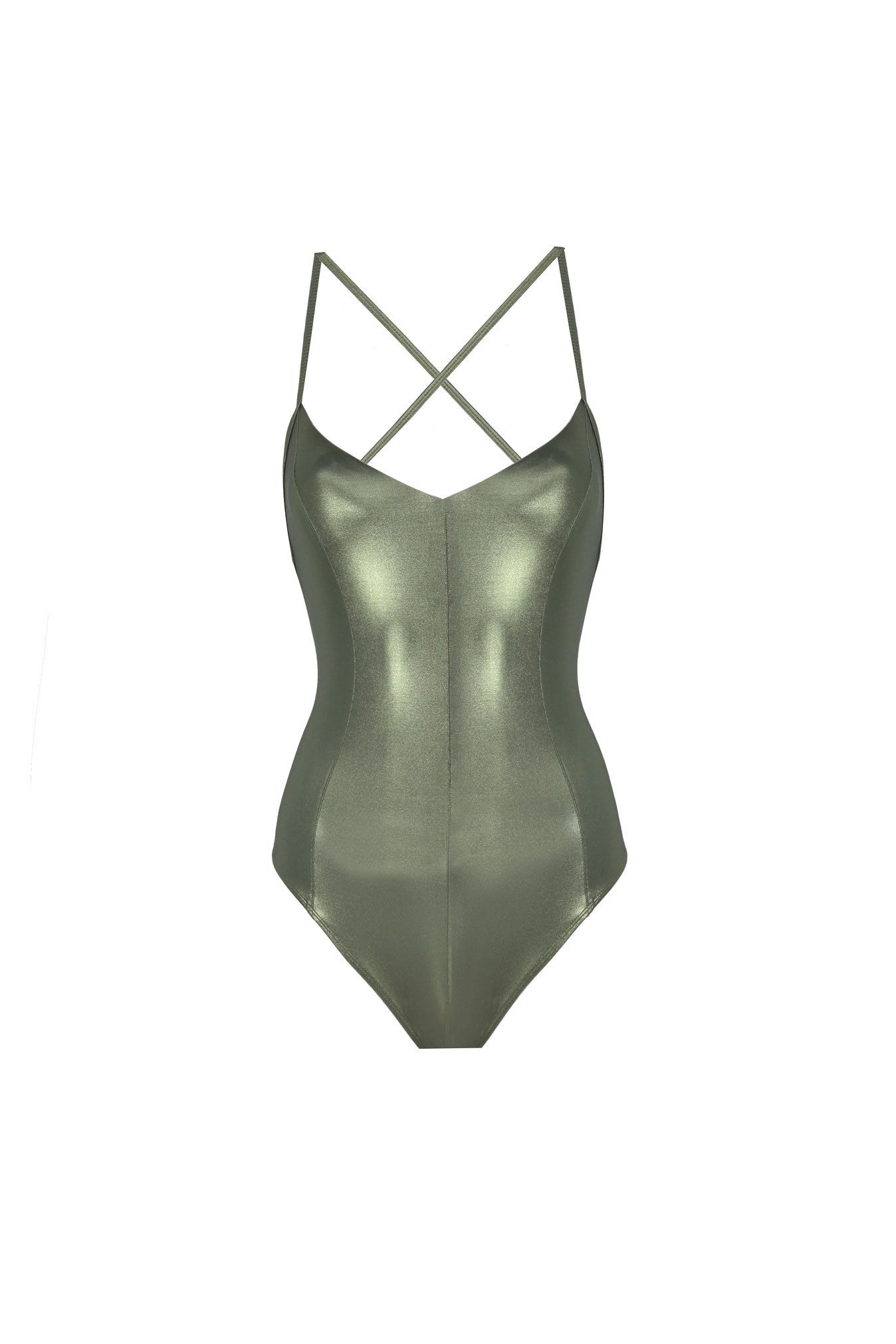 Alicia Green Shiny Swimsuit