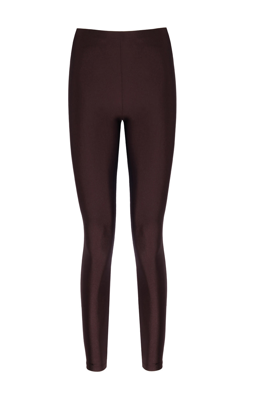 Alexandra Dark Brown Shiny Leggings