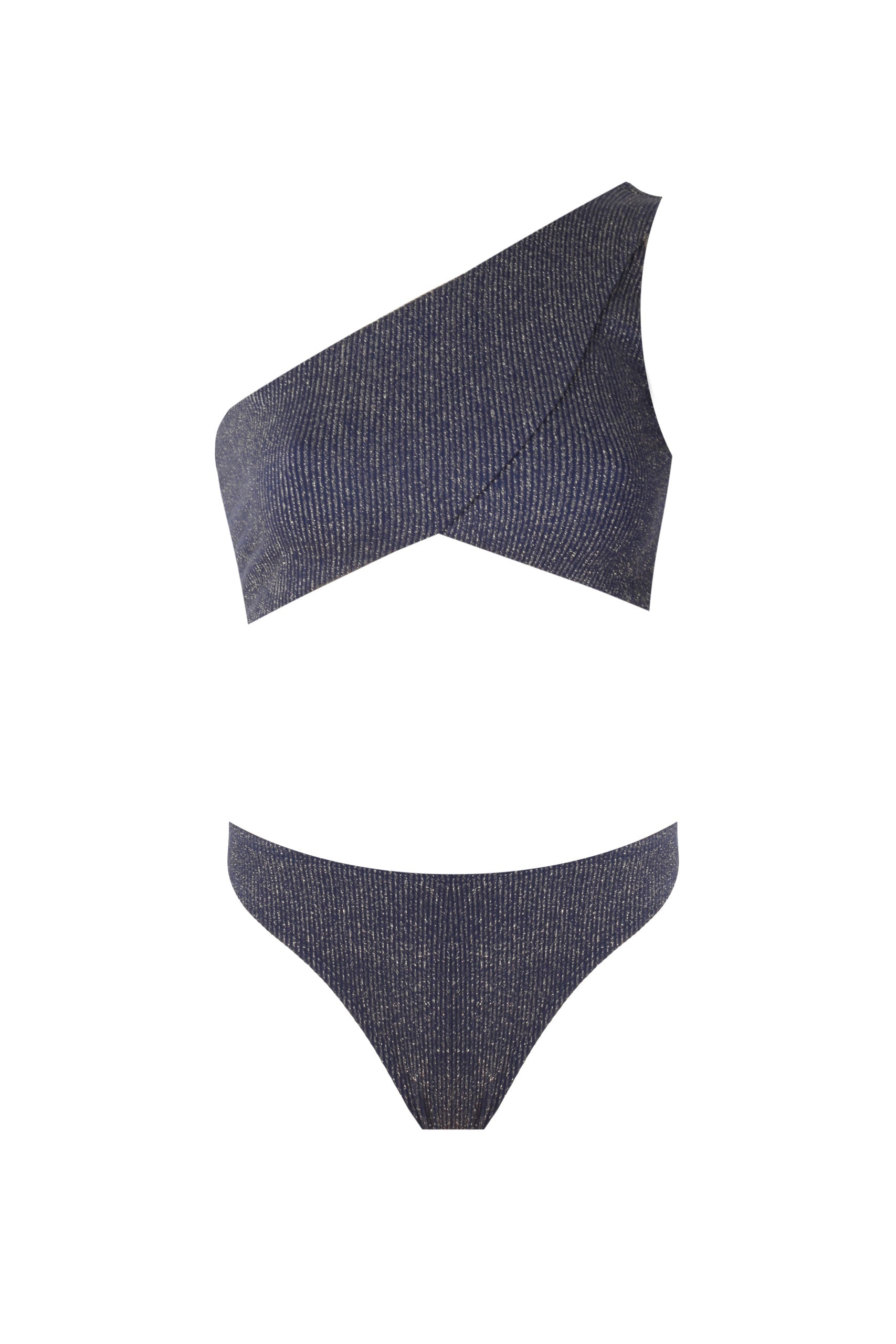 Bernadette Shiny Rib Navyblue Bikini
