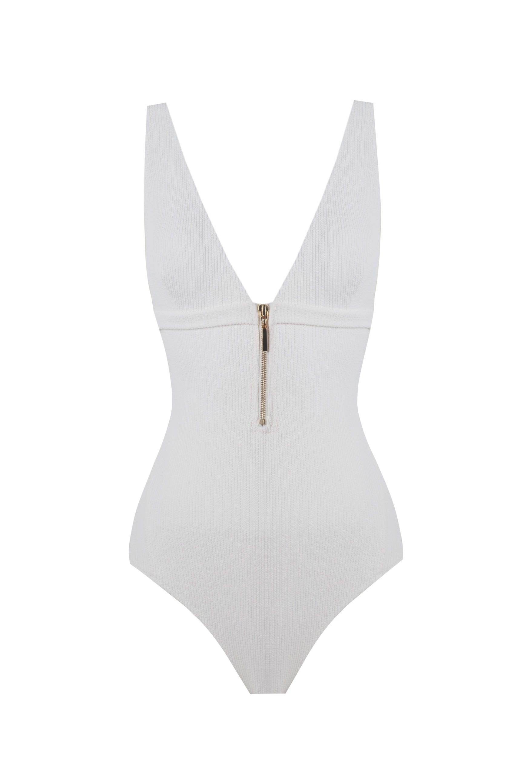 Noelle White Textured Swimsuit