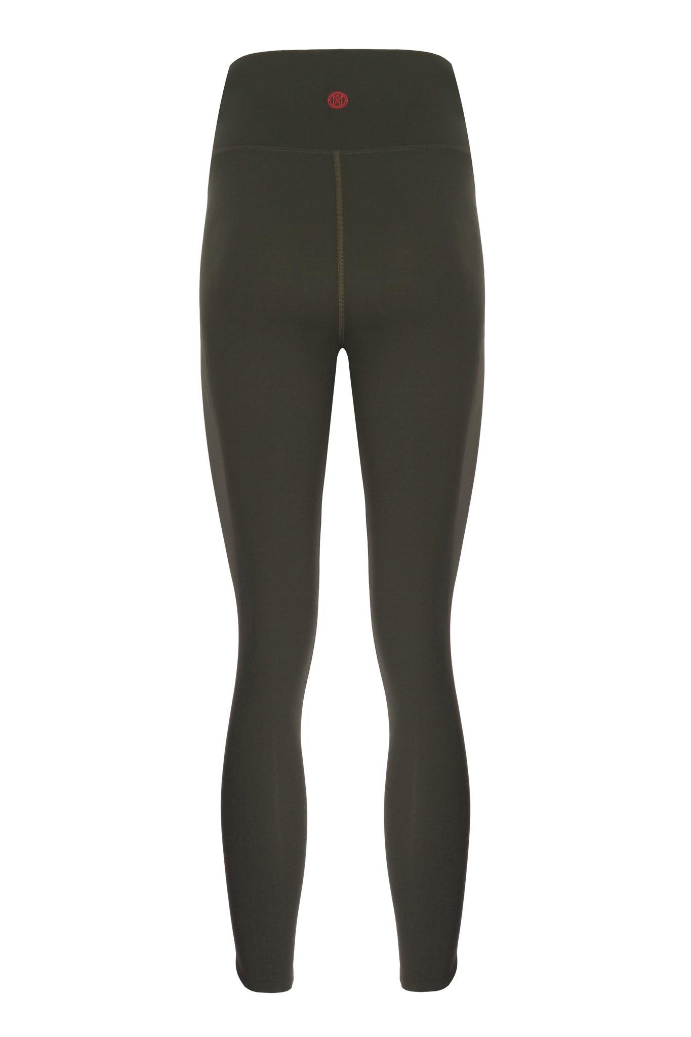 Cross Waist Military Green Matt Leggings