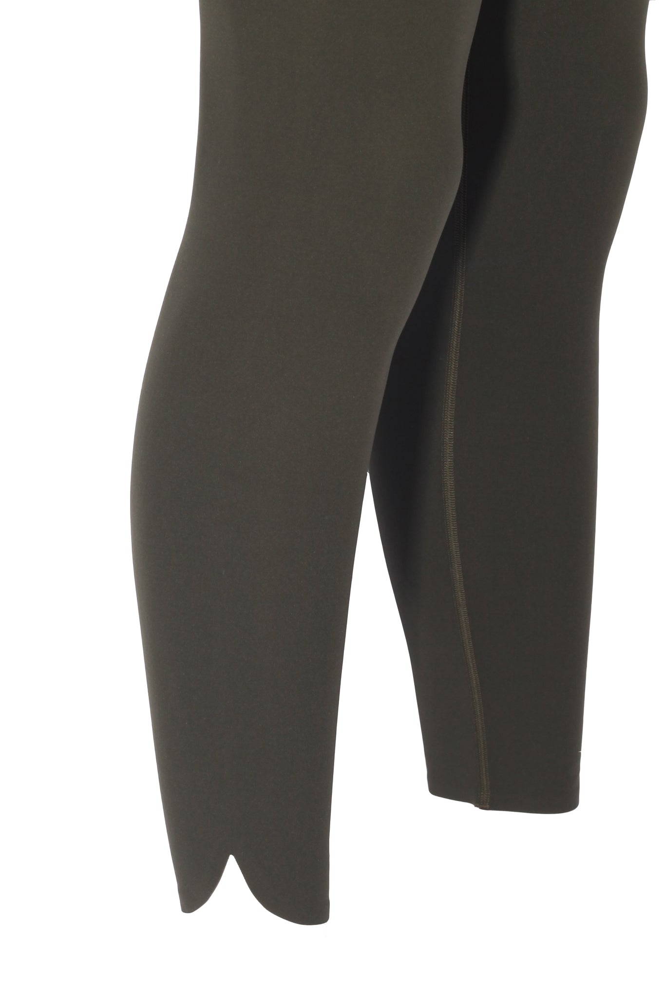 Cross Waist Military Green Matt Leggings