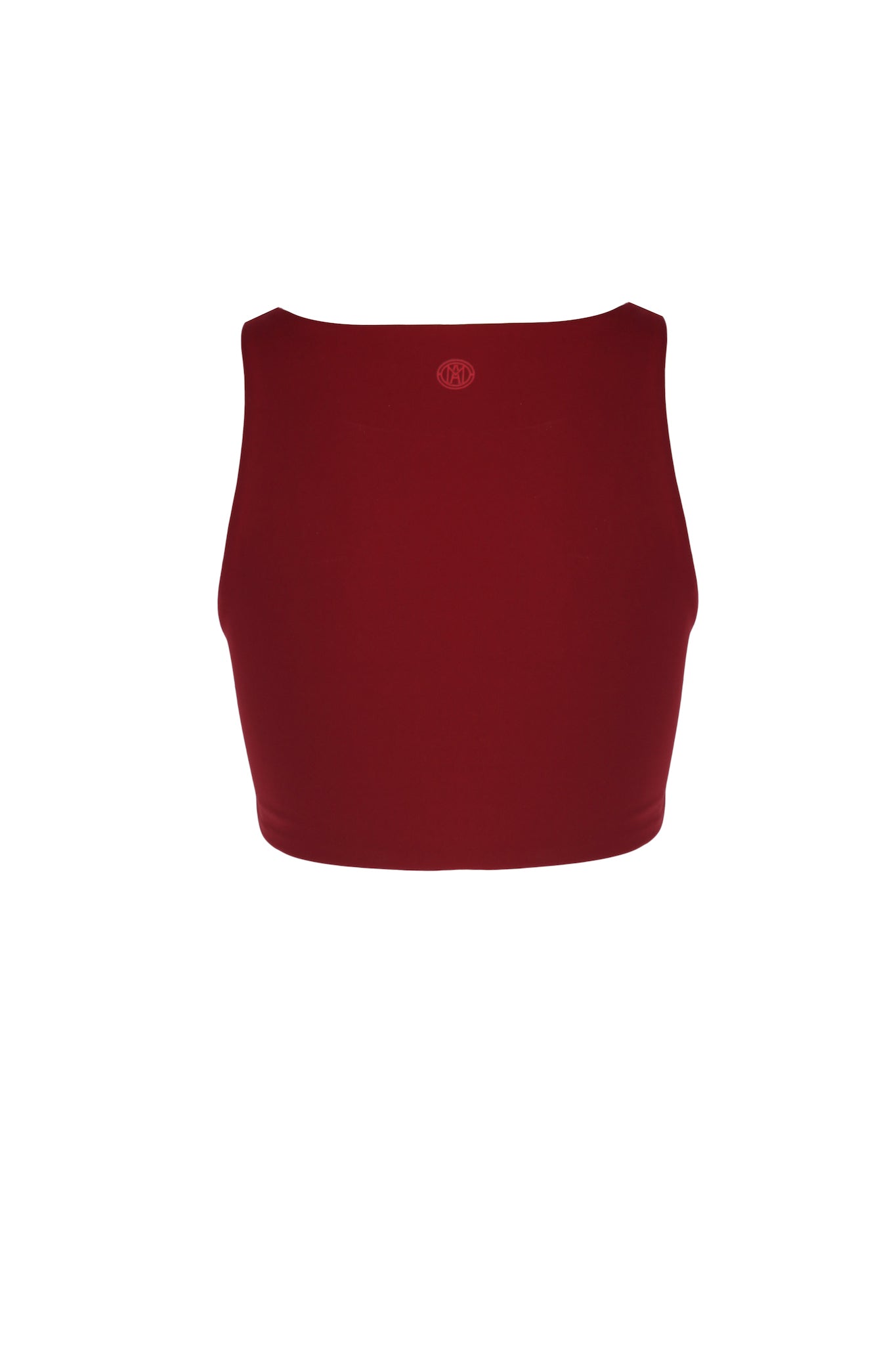 High Neck Burgundy Sports Bra