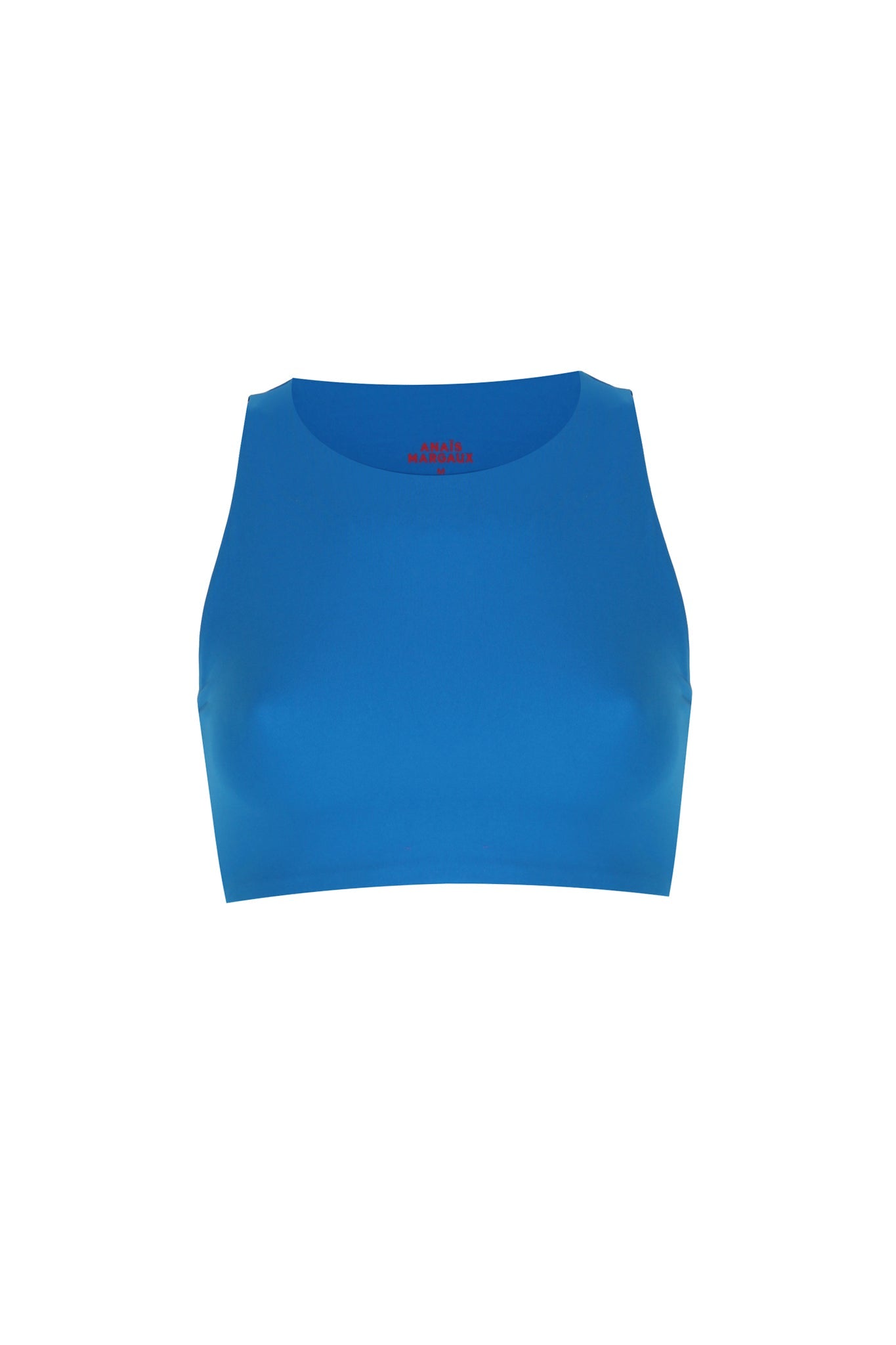High Neck Saxe Blue Sports Bra