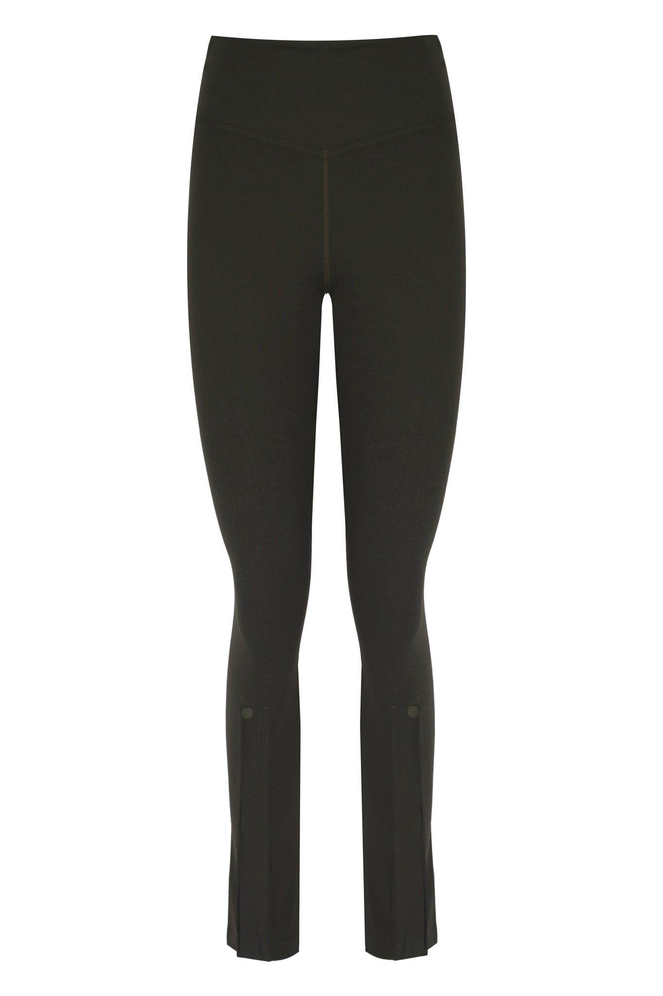 Zipper Ankle Shaper Military Green Matt Leggings